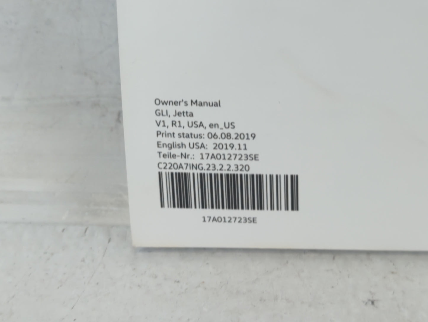 2020 Volkswagen Gli Owners Manual Book Guide OEM Used Auto Parts - Oemusedautoparts1.com