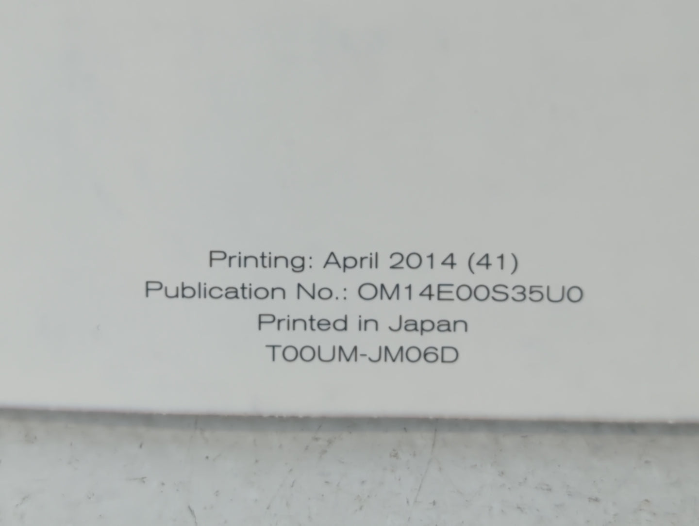 2014 Nissan Rogue Select Owners Manual Book Guide P/N:OM14E00S35U0 OEM Used Auto Parts - Oemusedautoparts1.com