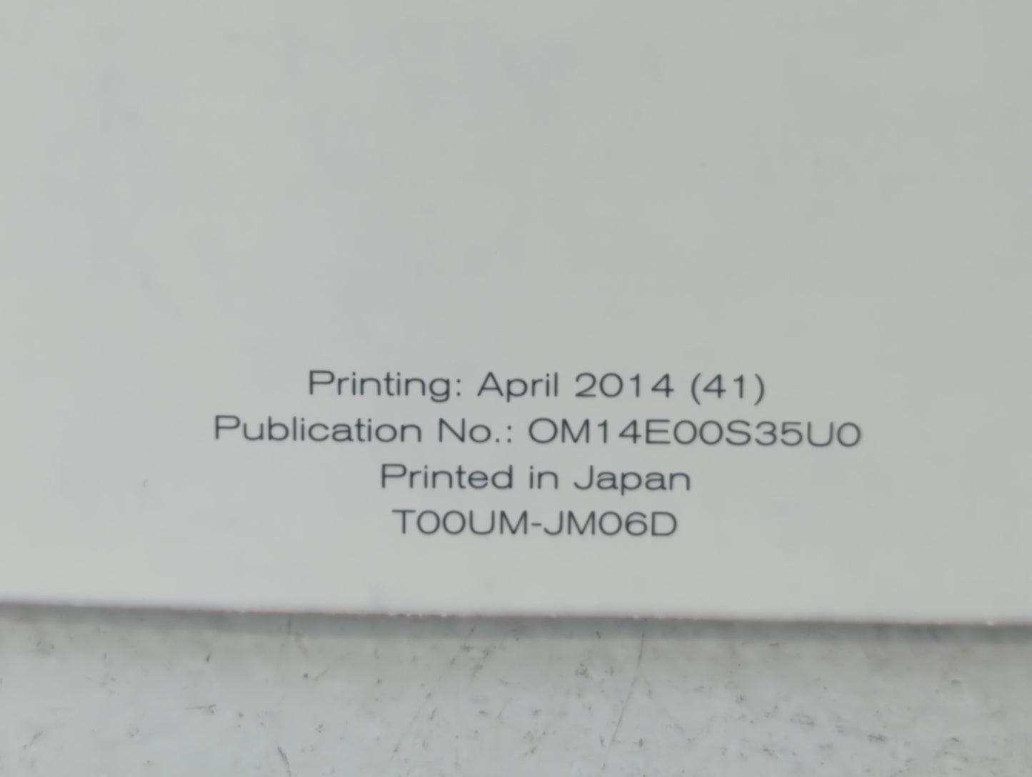 2014 Nissan Rogue Select Owners Manual Book Guide P/N:OM14E00S35U0 OEM Used Auto Parts - Oemusedautoparts1.com