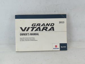 2013 Suzuki Grand Vitara Owners Manual Book Guide P/N:99011-79K24-03E OEM Used Auto Parts