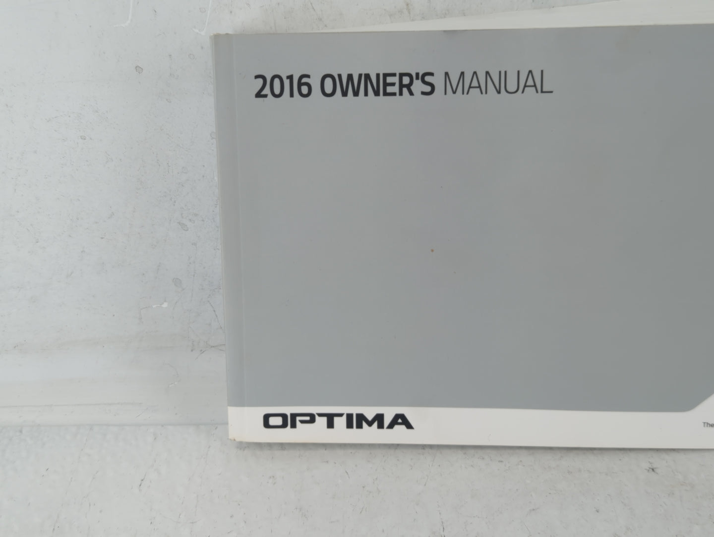 2016 Kia Optima Owners Manual Book Guide P/N:GDG5-EU65E OEM Used Auto Parts - Oemusedautoparts1.com