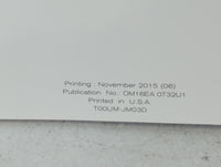 2016 Nissan Rogue Owners Manual Book Guide P/N:OM16EA OT32U1 OEM Used Auto Parts - Oemusedautoparts1.com