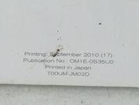 2011 Nissan Rogue Owners Manual Book Guide P/N:OM1E-0S35U0 OEM Used Auto Parts - Oemusedautoparts1.com