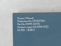 2007 Lexus Es350 Owners Manual Book Guide P/N:01999-33776 OEM Used Auto Parts - Oemusedautoparts1.com