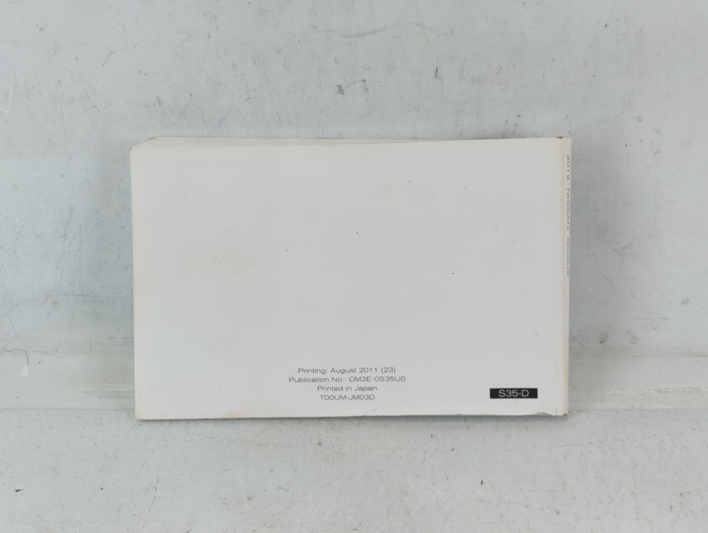 2012 Nissan Rogue Owners Manual Book Guide P/N:OM2E-0S35U0 OEM Used Auto Parts - Oemusedautoparts1.com