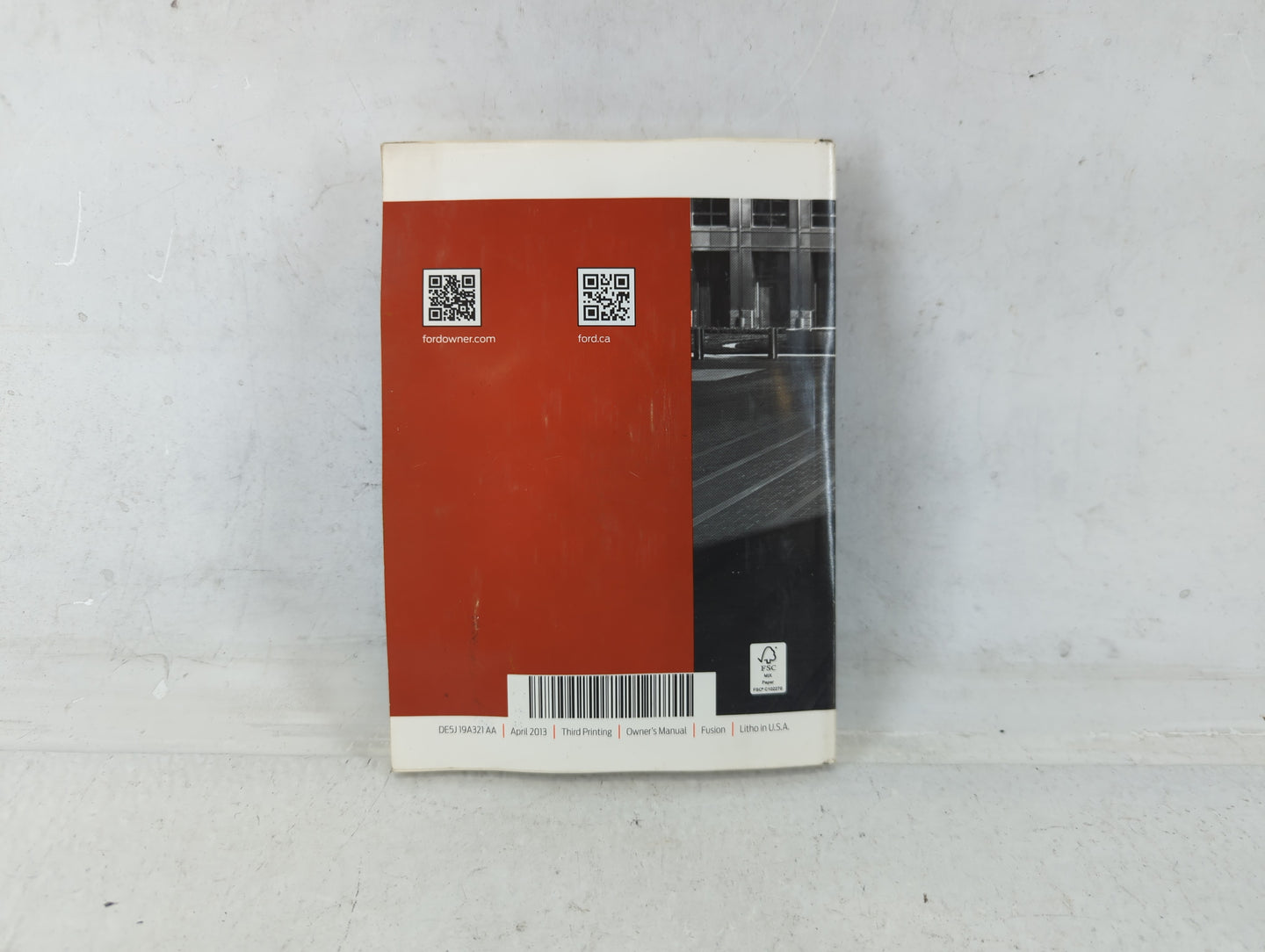 2013 Ford Fusion Owners Manual Book Guide P/N:DE5J19A321 AA OEM Used Auto Parts - Oemusedautoparts1.com