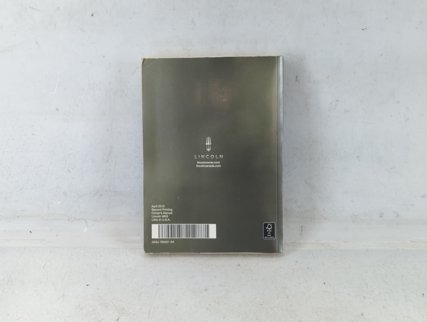 2013 Lincoln Mks Owners Manual Book Guide P/N:DA5J 19A321 AA OEM Used Auto Parts - Oemusedautoparts1.com