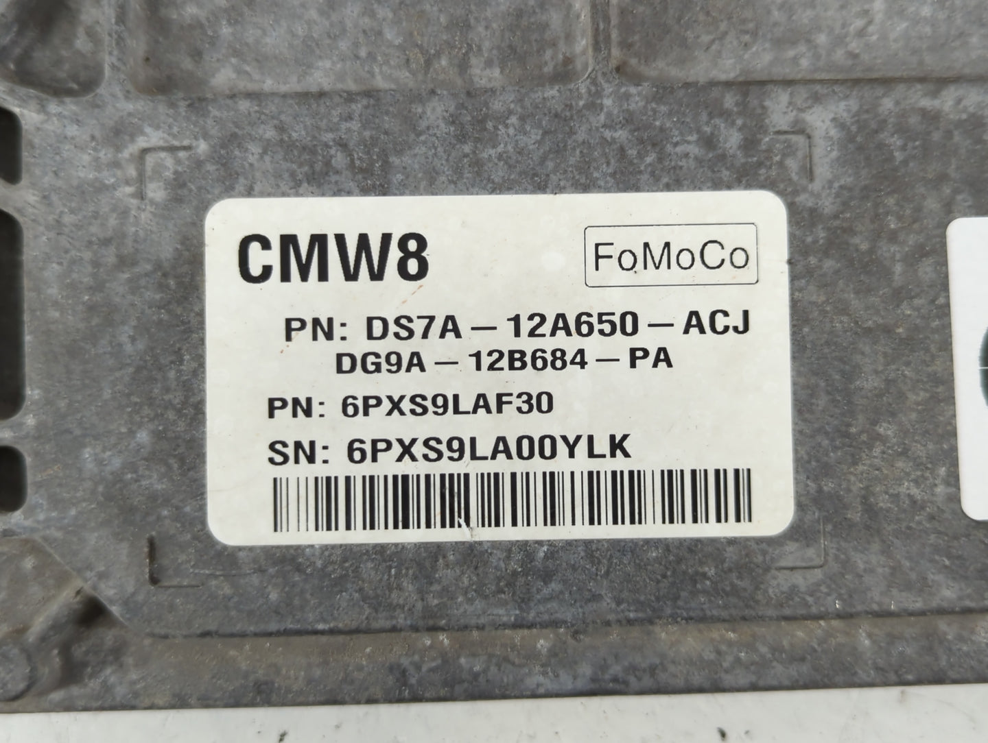 2013 Ford Fusion PCM Engine Control Computer ECU ECM PCU OEM P/N:DS7A-12A650-ACJ Fits OEM Used Auto Parts - Oemusedautoparts1.com