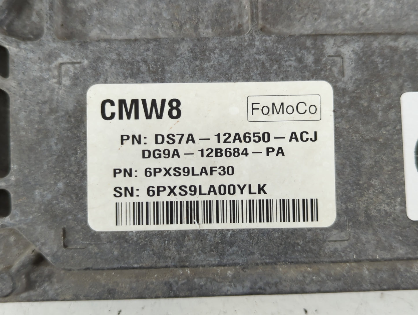 2013 Ford Fusion PCM Engine Control Computer ECU ECM PCU OEM P/N:DS7A-12A650-ACJ Fits OEM Used Auto Parts - Oemusedautoparts1.com