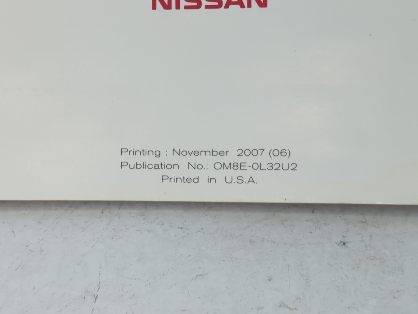 2008 Nissan Altima Owners Manual Book Guide P/N:OM8E-0L32U2 OEM Used Auto Parts - Oemusedautoparts1.com