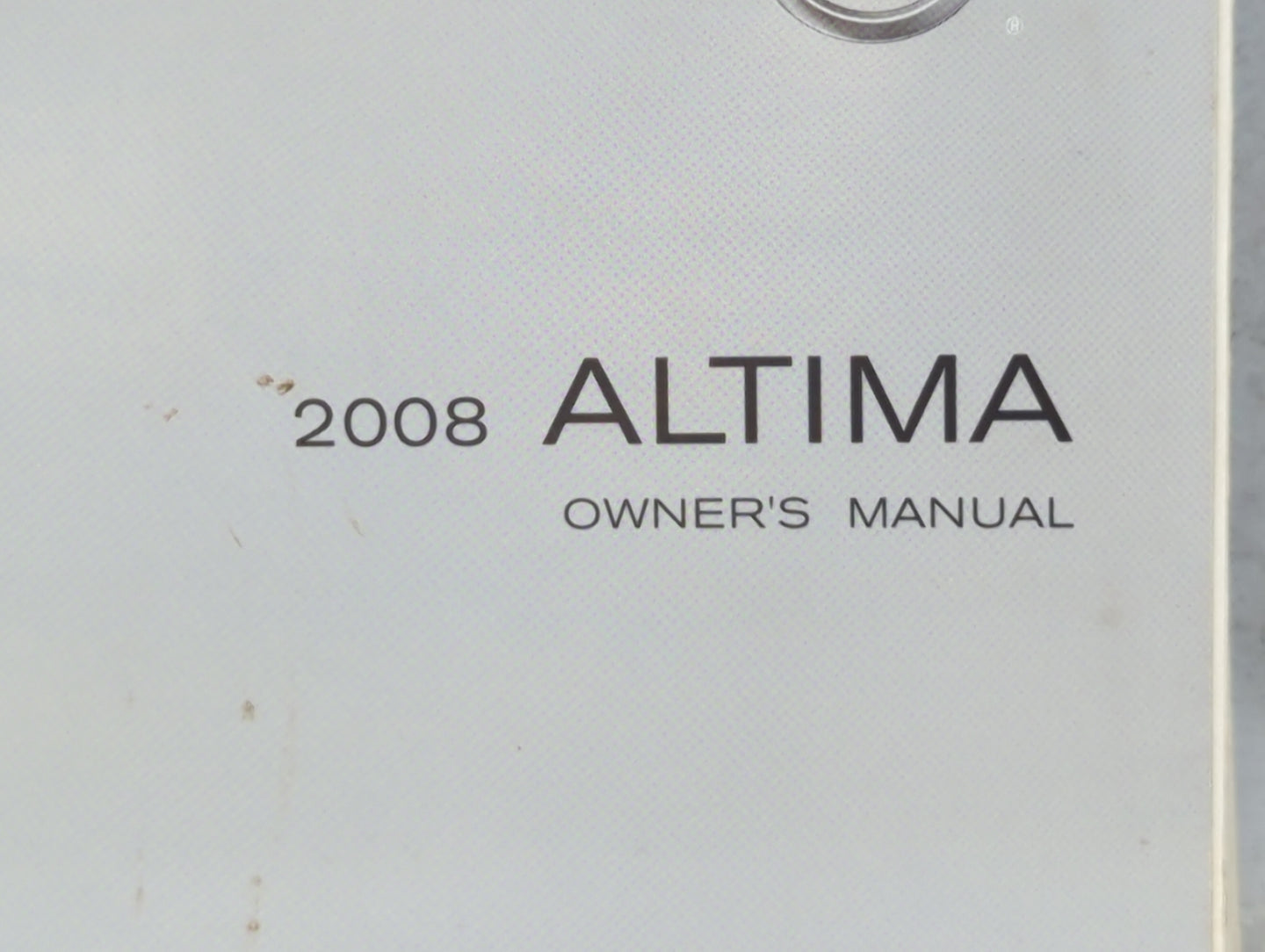 2008 Nissan Altima Owners Manual Book Guide P/N:OM8E-0L32U2 OEM Used Auto Parts - Oemusedautoparts1.com