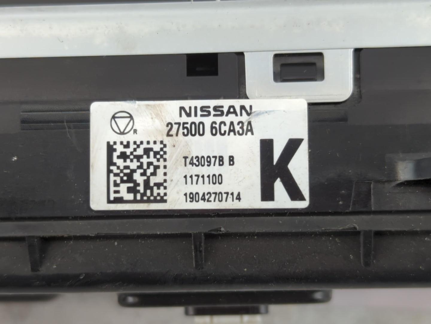 2019-2022 Nissan Altima Climate Control Module Temperature AC/Heater Replacement P/N:27500 6CA3A Fits Fits 2019 2020 2021 2022 OEM Used Auto Parts - Oemusedautoparts1.com