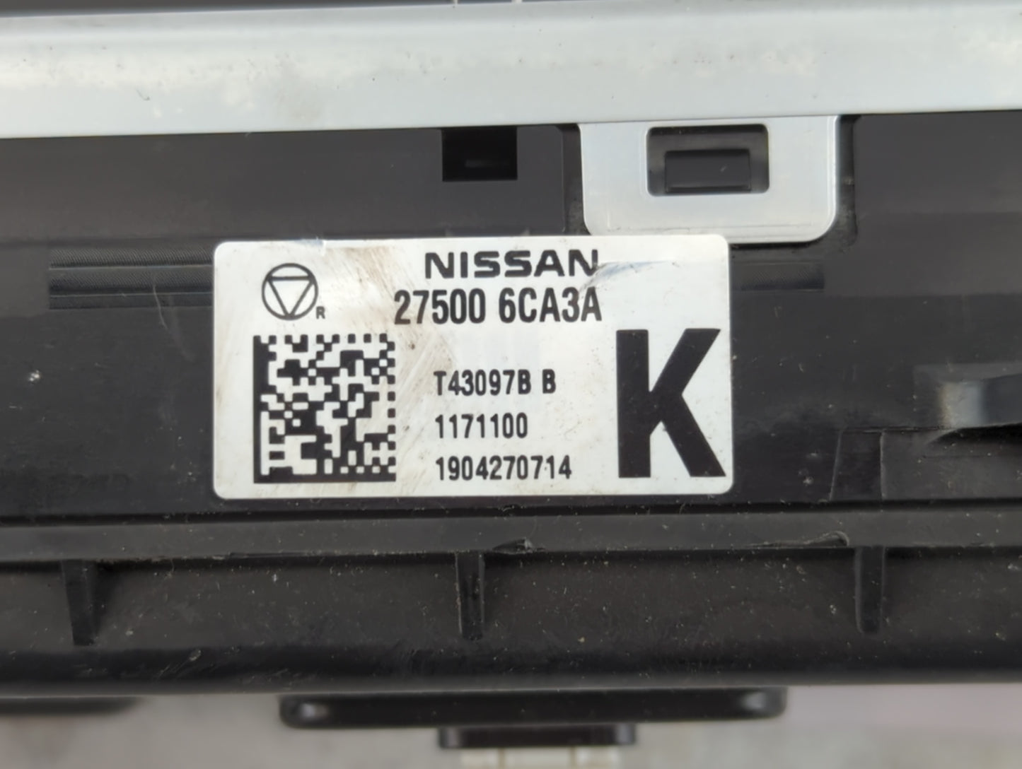 2019-2022 Nissan Altima Climate Control Module Temperature AC/Heater Replacement P/N:27500 6CA3A Fits Fits 2019 2020 2021 2022 OEM Used Auto Parts - Oemusedautoparts1.com