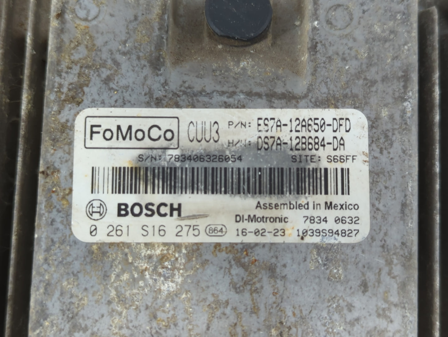 2014-2016 Ford Fusion PCM Engine Control Computer ECU ECM PCU OEM P/N:ES7A-12A650-DFD Fits Fits 2014 2015 2016 OEM Used Auto Parts - Oemusedautoparts1.com