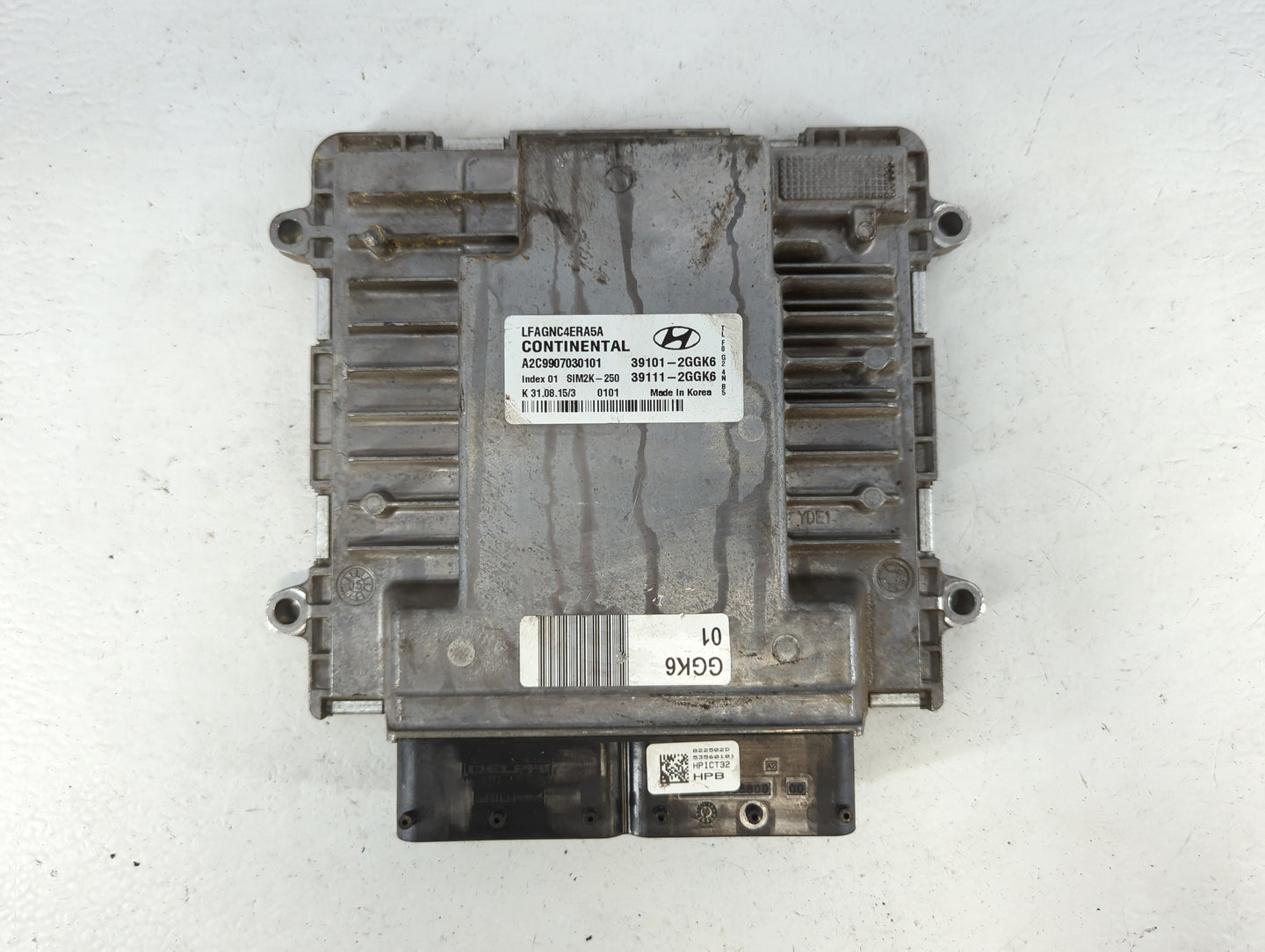 2015-2017 Hyundai Sonata PCM Engine Control Computer ECU ECM PCU OEM P/N:39101-2GGK6 Fits Fits 2015 2016 2017 OEM Used Auto Parts - Oemusedautoparts1.com