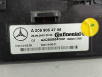 2015-2019 Mercedes-Benz C300 Climate Control Module Temperature AC/Heater Replacement P/N:A2C91725100 A 205 905 47 06 Fits OEM Used Auto Parts - Oemusedautoparts1.com