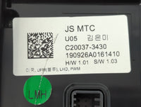 2019-2020 Hyundai Veloster Climate Control Module Temperature AC/Heater Replacement P/N:C20037-3430 JS MTC Fits Fits 2019 2020 OEM Used Auto Parts - Oemusedautoparts1.com