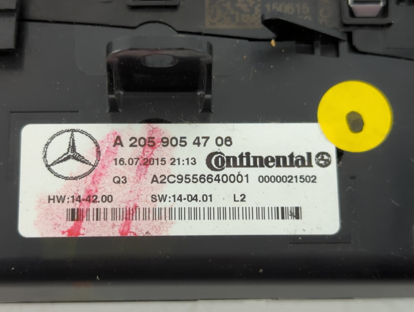 2015-2019 Mercedes-Benz C300 Climate Control Module Temperature AC/Heater Replacement P/N:A2C9556640001 A 205 905 47 06 Fits OEM Used Auto Parts - Oemusedautoparts1.com