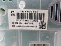 2012-2015 Honda Civic Instrument Cluster Speedometer Gauges P/N:CD1105131 Fits Fits 2012 2013 2014 2015 OEM Used Auto Parts - Oemusedautoparts1.com