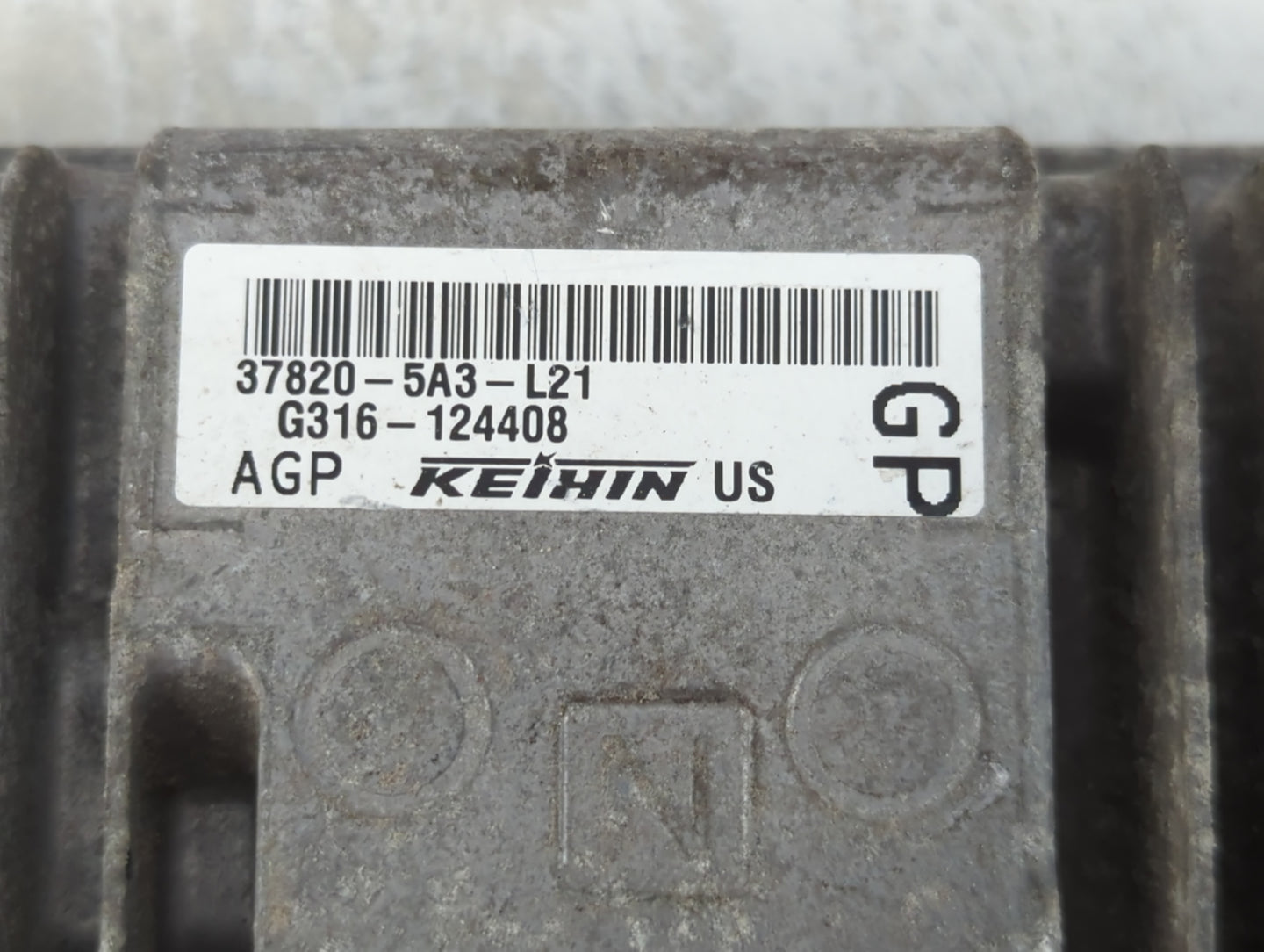 2014 Honda Accord PCM Engine Control Computer ECU ECM PCU OEM P/N:G316-124408 37820-5A3-L21 Fits OEM Used Auto Parts - Oemusedautoparts1.com