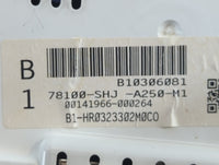 2005-2010 Honda Odyssey Instrument Cluster Speedometer Gauges P/N:B10306081 78100-SHJ-A250-M1 Fits OEM Used Auto Parts - Oemusedautoparts1.com