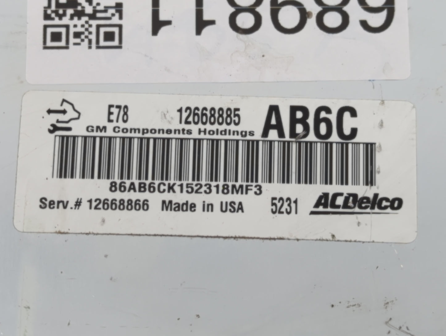 2012-2016 Chevrolet Sonic PCM Engine Control Computer ECU ECM PCU OEM P/N:12668885 Fits Fits 2011 2012 2013 2014 2015 2016 OEM Used Auto Parts - Oemusedautoparts1.com
