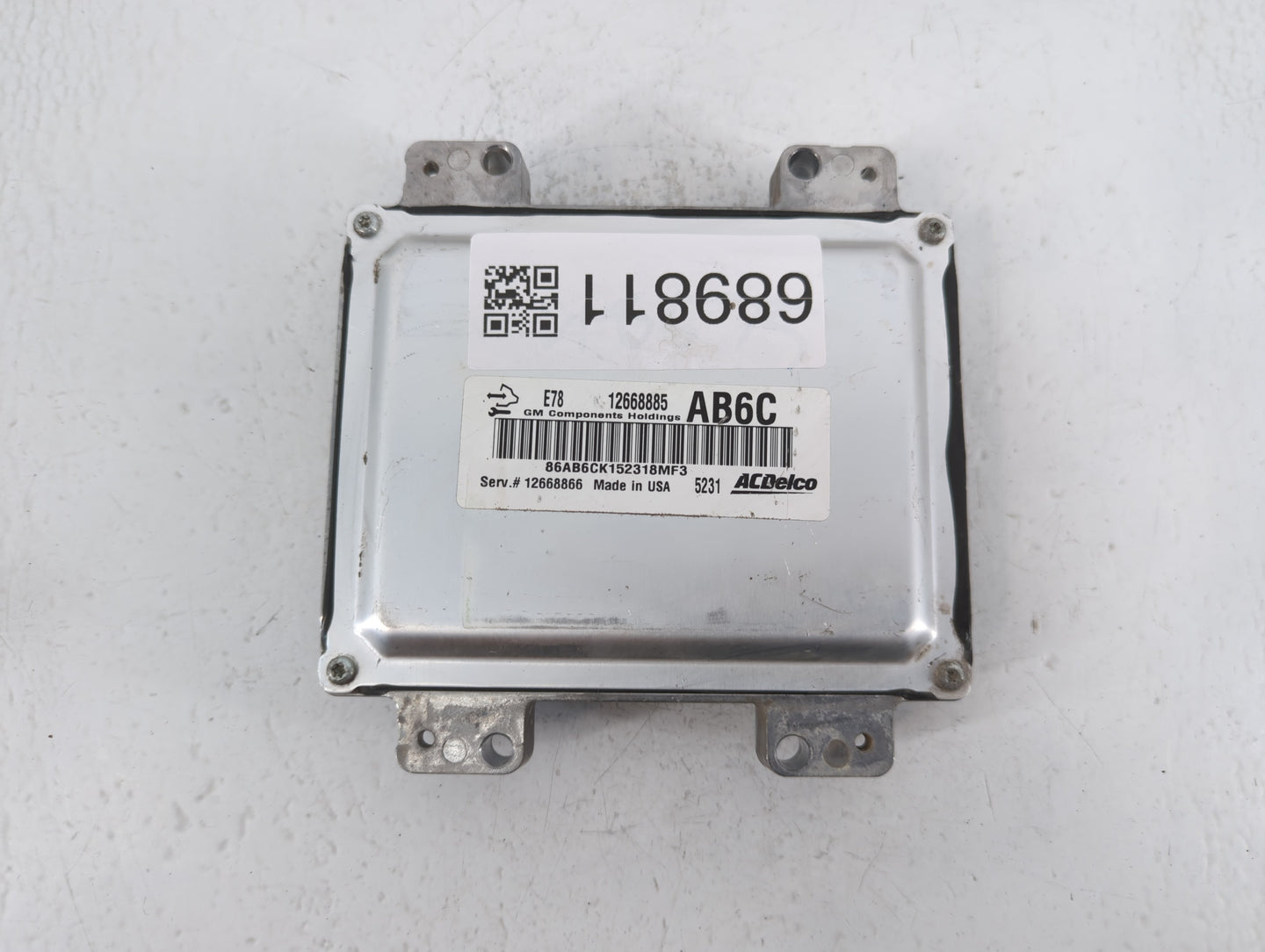 2012-2016 Chevrolet Sonic PCM Engine Control Computer ECU ECM PCU OEM P/N:12668885 Fits Fits 2011 2012 2013 2014 2015 2016 OEM Used Auto Parts - Oemusedautoparts1.com