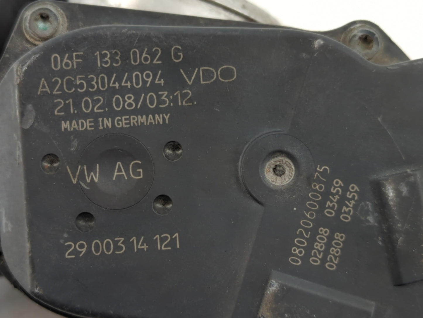 2005-2016 Audi A4 Throttle Body P/N:29 003 14 121 06F 133 062 G Fits OEM Used Auto Parts - Oemusedautoparts1.com
