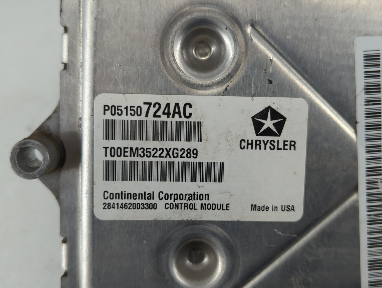 2013 Chrysler 200 PCM Engine Control Computer ECU ECM PCU OEM P/N:P05150724AC Fits OEM Used Auto Parts - Oemusedautoparts1.com