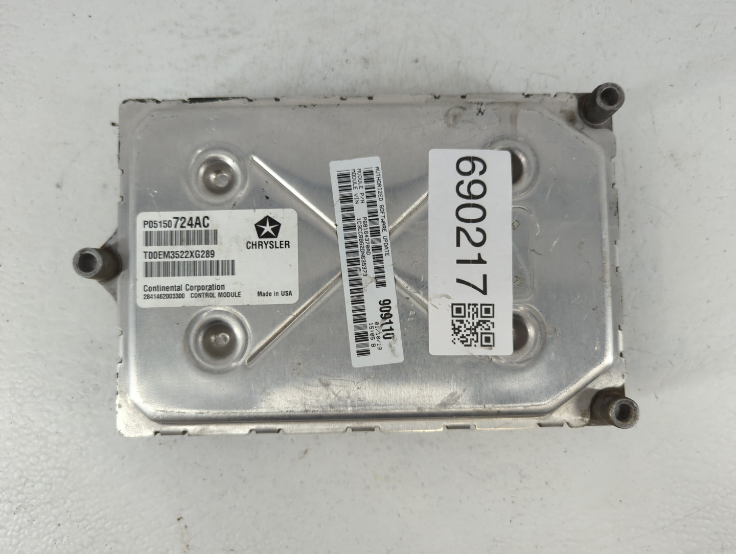 2013 Chrysler 200 PCM Engine Control Computer ECU ECM PCU OEM P/N:P05150724AC Fits OEM Used Auto Parts - Oemusedautoparts1.com