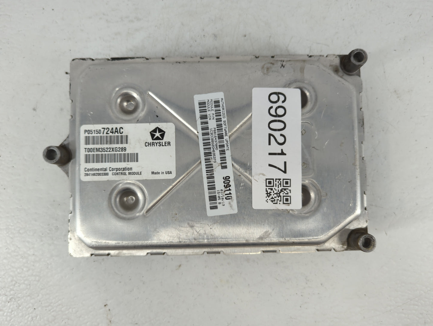 2013 Chrysler 200 PCM Engine Control Computer ECU ECM PCU OEM P/N:P05150724AC Fits OEM Used Auto Parts - Oemusedautoparts1.com