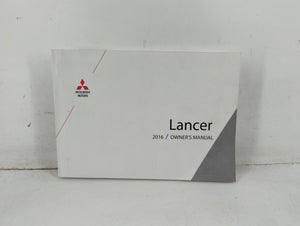 2016 Mitsubishi Lancer Owners Manual Book Guide OEM Used Auto Parts