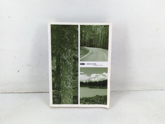 2008 Ford Escape Owners Manual Book Guide P/N:8L8J 19A321 AB OEM Used Auto Parts - Oemusedautoparts1.com