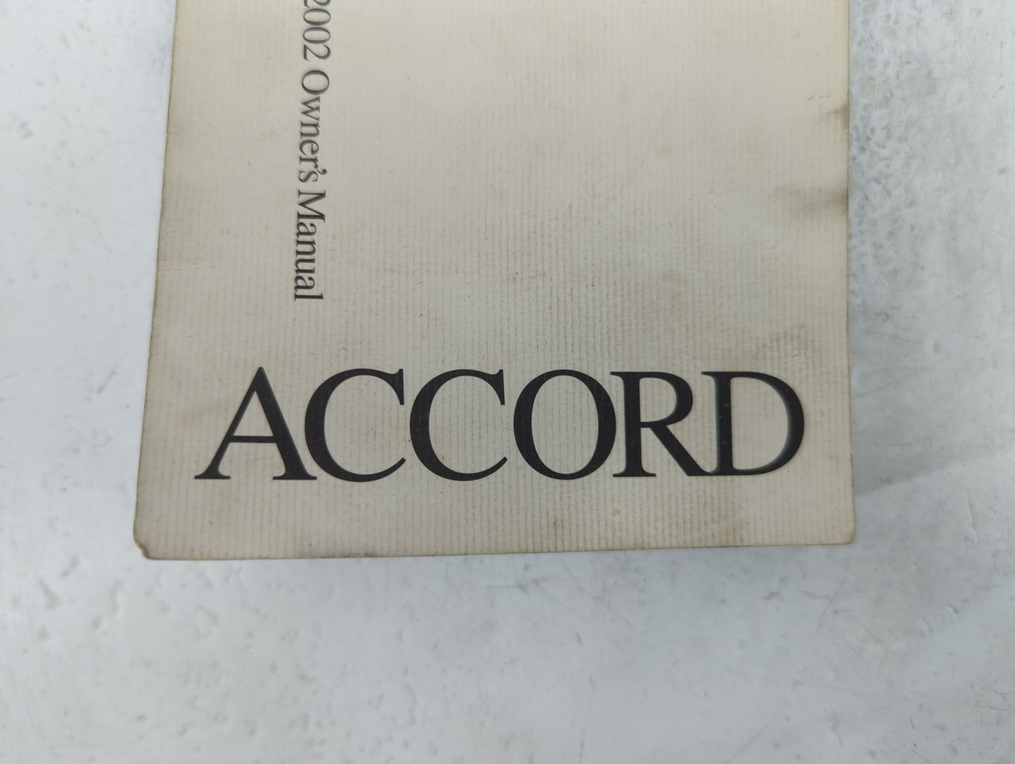 2002 Honda Accord Owners Manual Book Guide P/N:31S84640 OEM Used Auto Parts - Oemusedautoparts1.com
