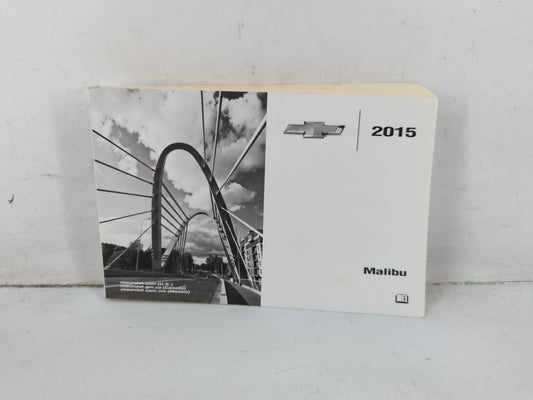 2015 Chevrolet Malibu Owners Manual Book Guide P/N:22941526 A OEM Used Auto Parts - Oemusedautoparts1.com