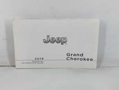 2019 Jeep Grand Cherokee Owners Manual Book Guide P/N:19WK-EIG-AA OEM Used Auto Parts