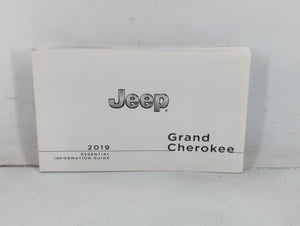 2019 Jeep Grand Cherokee Owners Manual Book Guide P/N:19WK-EIG-AA OEM Used Auto Parts