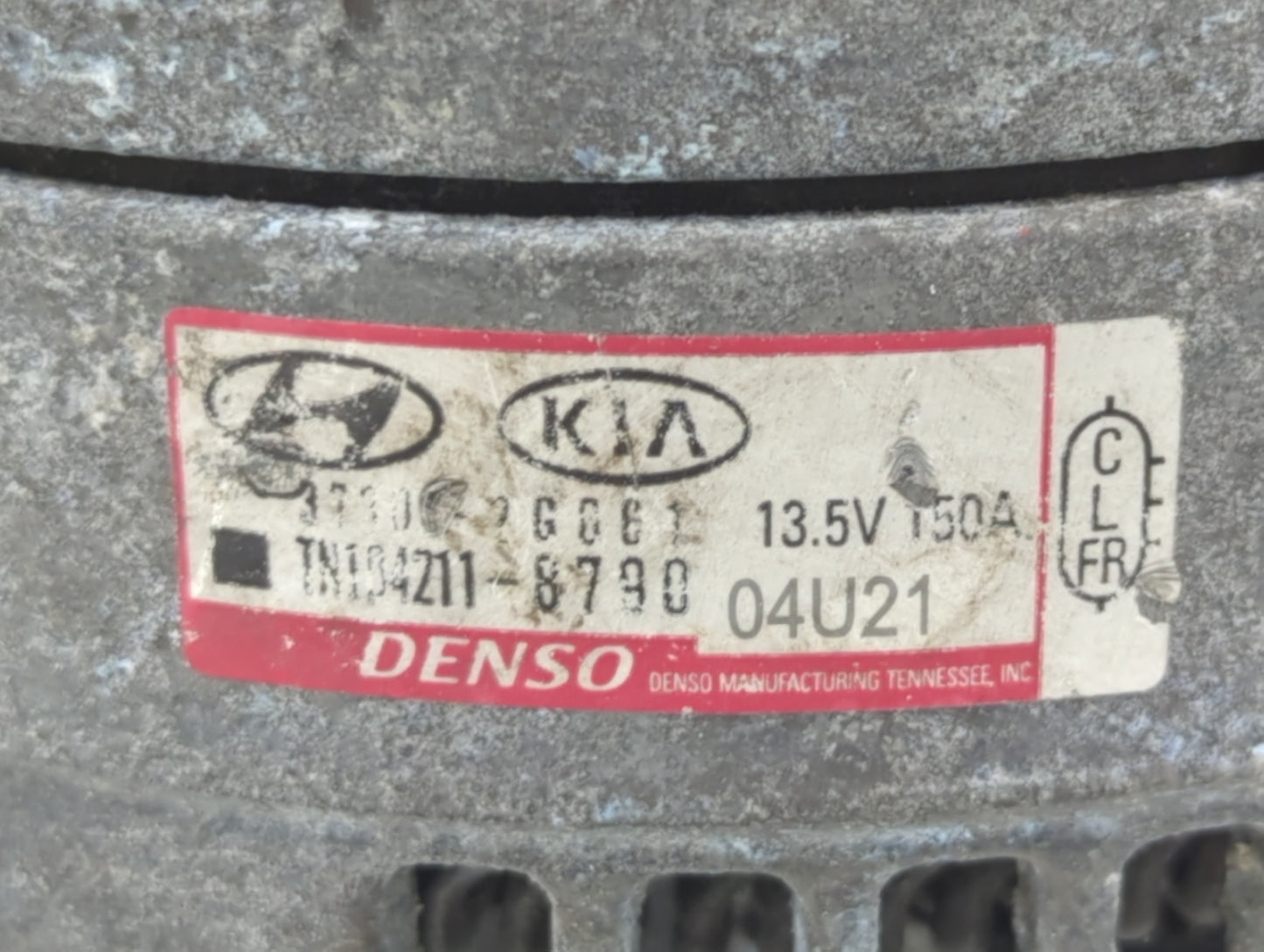 2019-2020 Hyundai Santa Fe Alternator Replacement Generator Charging Assembly Engine OEM P/N:TN104211-8790 Fits OEM Used Auto Parts - Oemusedautoparts1.com