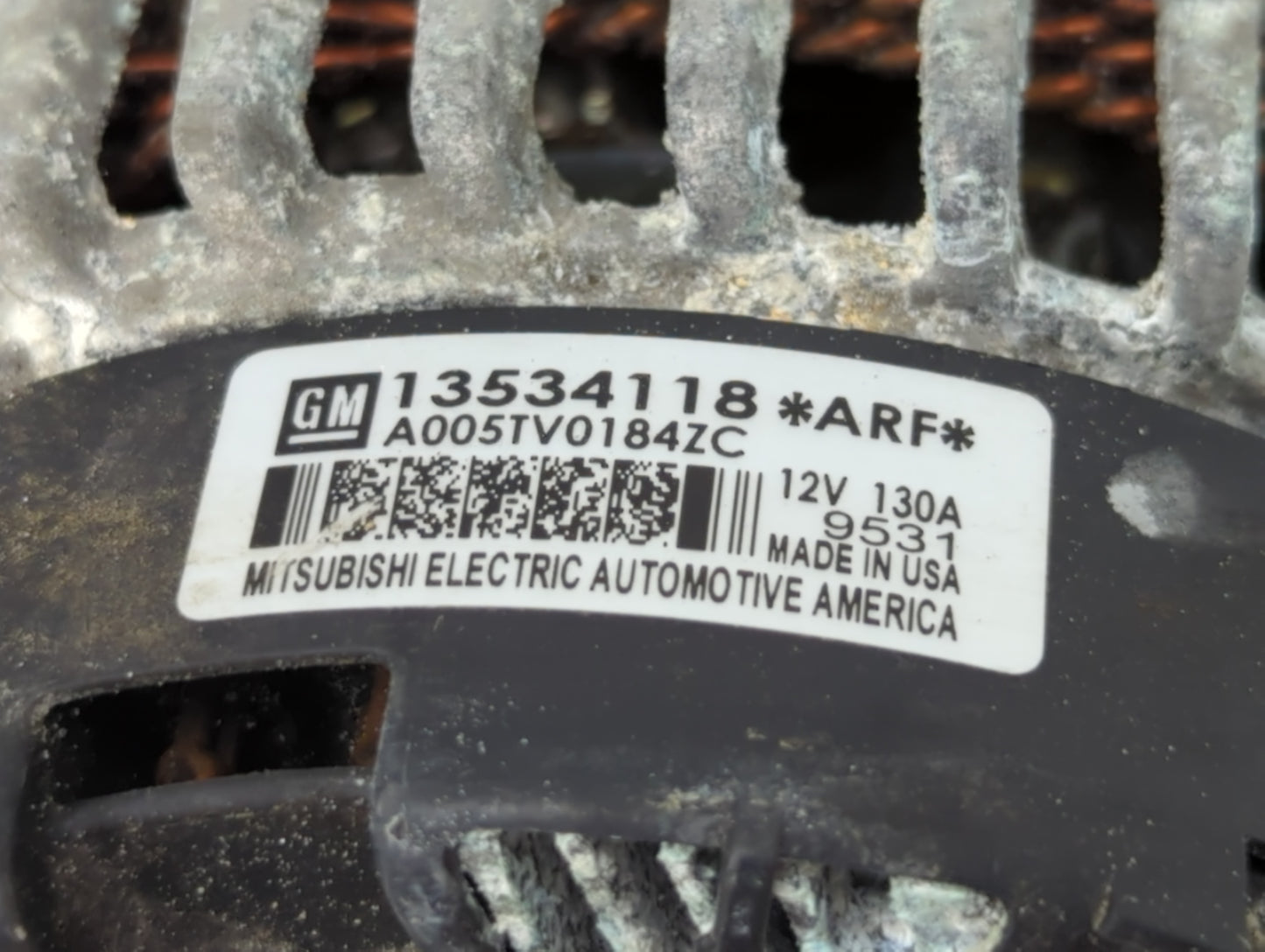 2019-2021 Chevrolet Malibu Alternator Replacement Generator Charging Assembly Engine OEM P/N:A005TV0184ZC 13534118 Fits OEM Used Auto Parts - Oemusedautoparts1.com