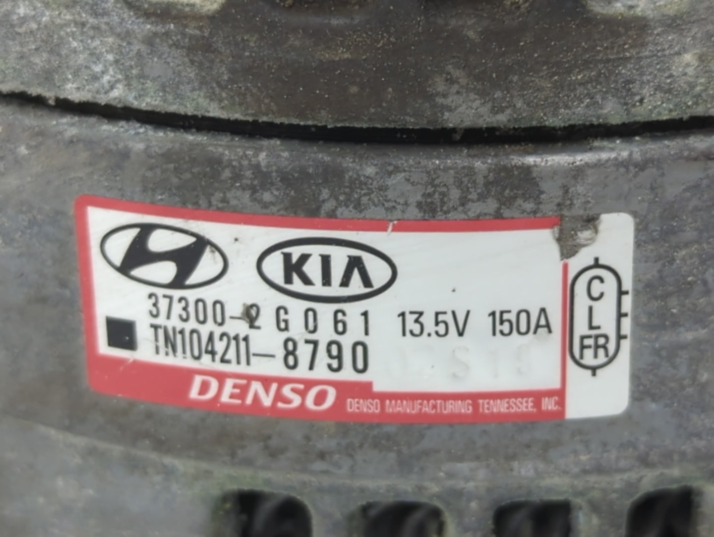 2015-2019 Hyundai Sonata Alternator Replacement Generator Charging Assembly Engine OEM P/N:TN104211-8790 37300-2G061 Fits OEM Used Auto Parts - Oemusedautoparts1.com