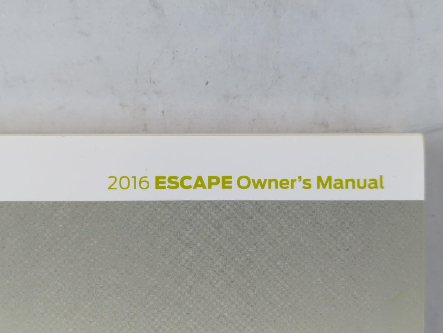 2016 Ford Escape Owners Manual Book Guide P/N:GJ5J19A321 AA OEM Used Auto Parts - Oemusedautoparts1.com