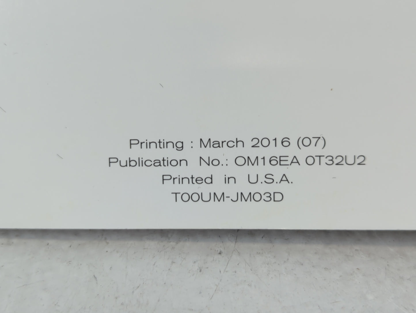 2016 Nissan Rogue Owners Manual Book Guide P/N:TOOUM-JM03D OEM Used Auto Parts - Oemusedautoparts1.com