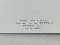 2016 Nissan Rogue Owners Manual Book Guide P/N:TOOUM-JM03D OEM Used Auto Parts - Oemusedautoparts1.com