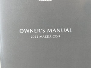 2022 Mazda Cx-9 Owners Manual Book Guide P/N:9999-95-011C-22 OEM Used Auto Parts