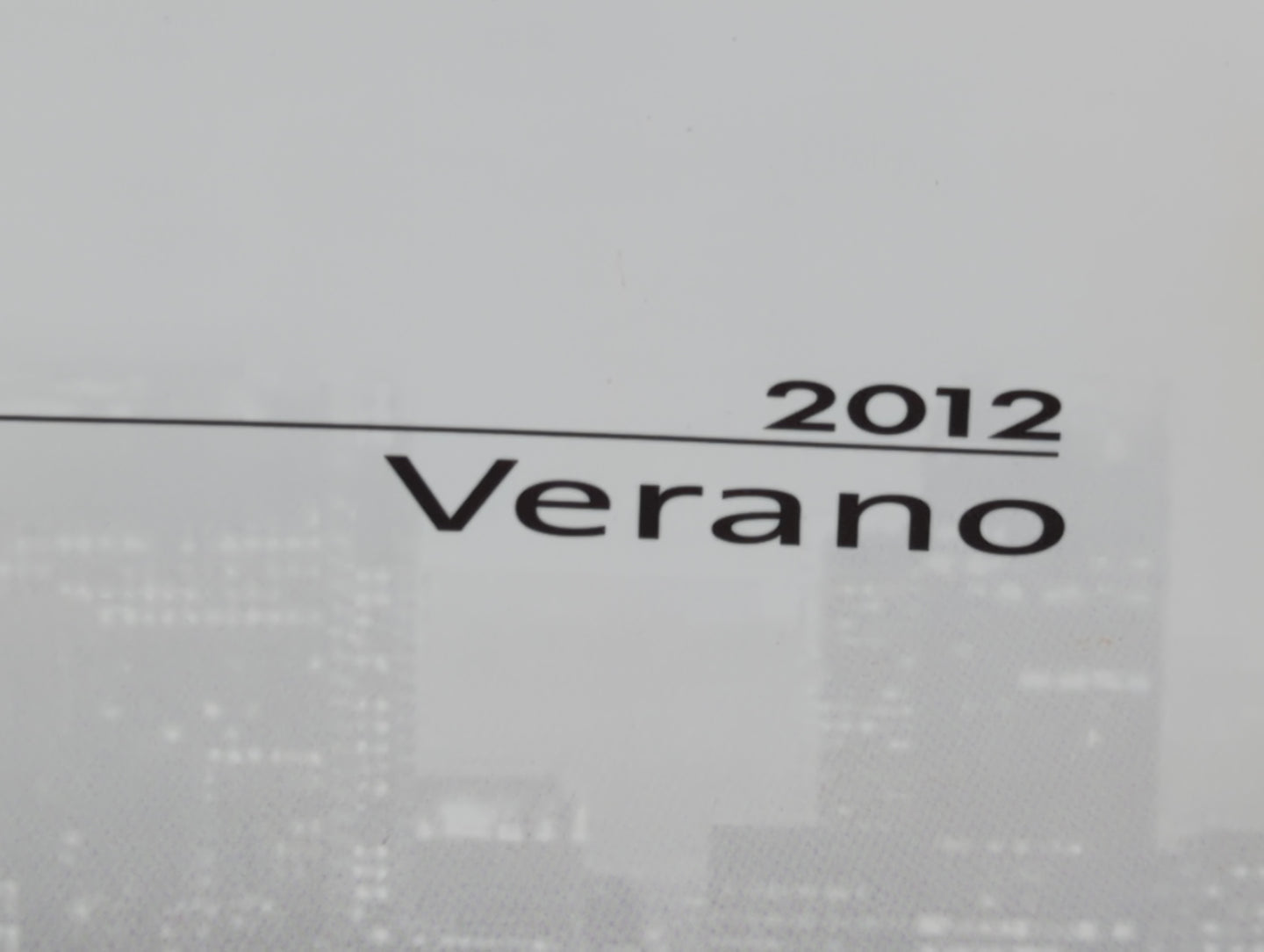2012 Buick Verano Owners Manual Book Guide P/N:20916303 A OEM Used Auto Parts - Oemusedautoparts1.com