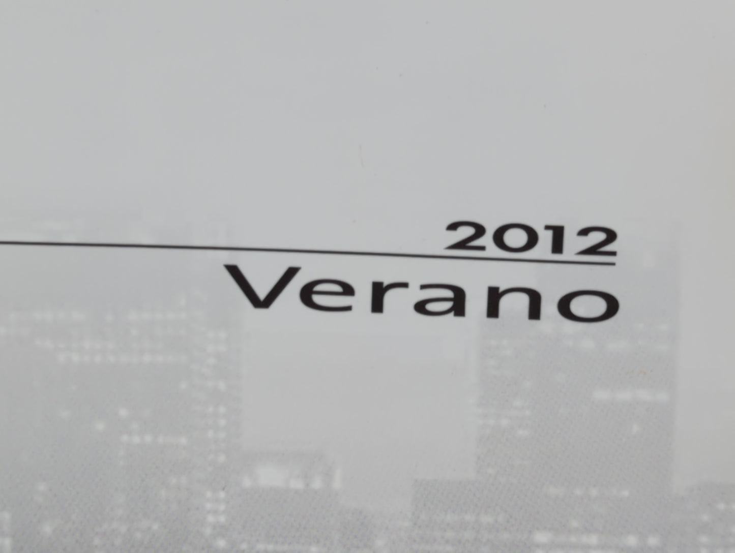 2012 Buick Verano Owners Manual Book Guide P/N:20916303 A OEM Used Auto Parts - Oemusedautoparts1.com