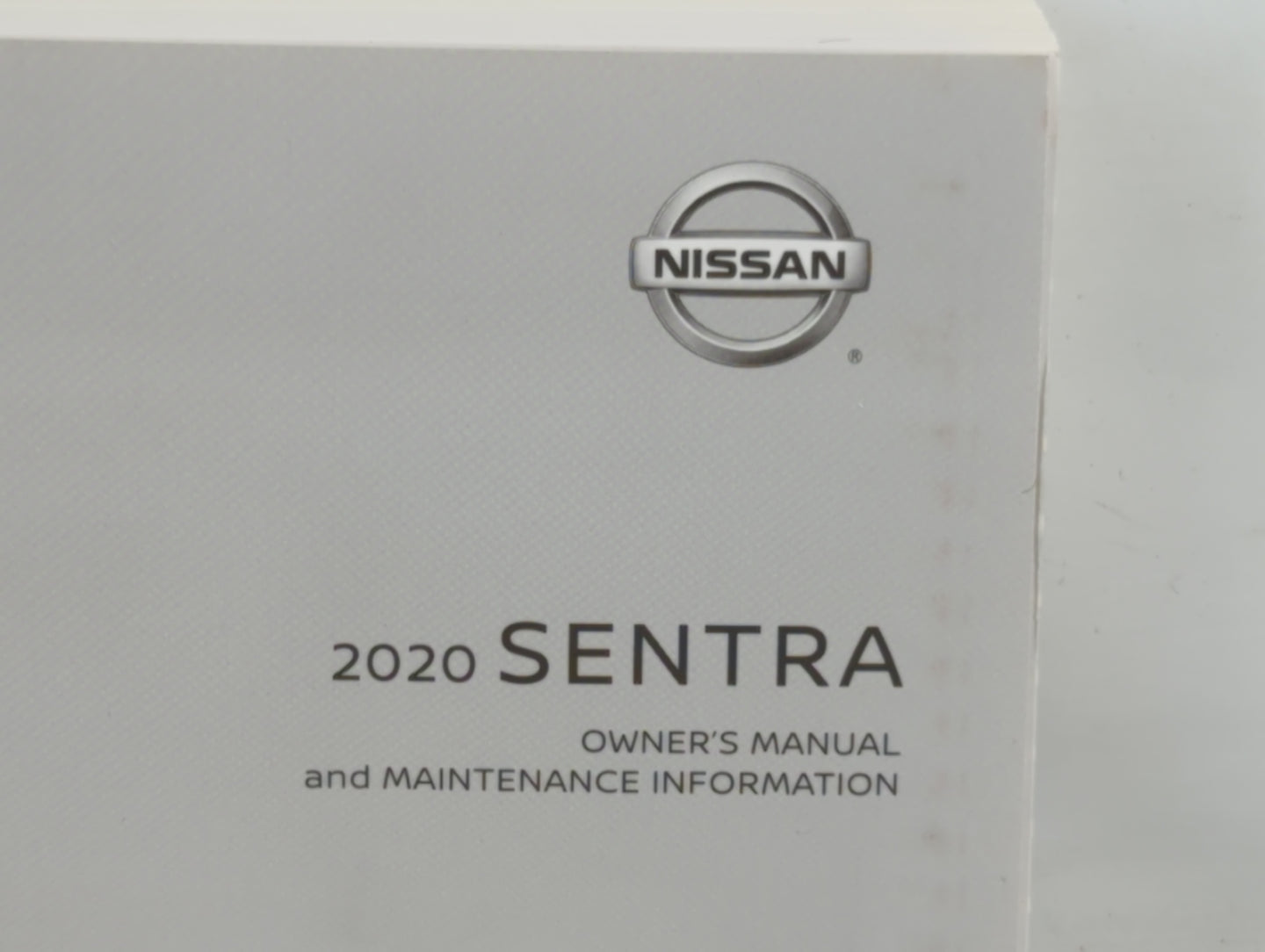 2020 Nissan Sentra Owners Manual Book Guide P/N:OM20EM 0B18U1 OEM Used Auto Parts - Oemusedautoparts1.com