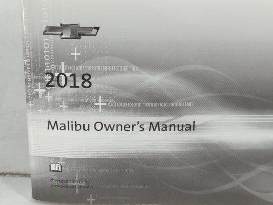 2018 Chevrolet Malibu Owners Manual Book Guide P/N:23378946 A OEM Used Auto Parts