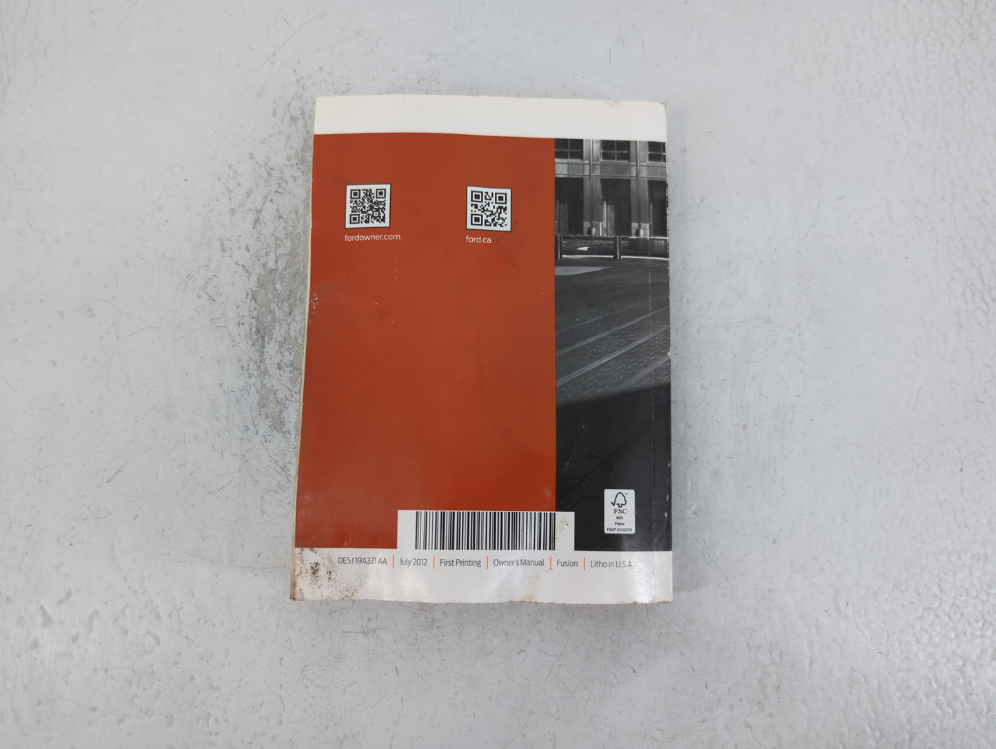 2013 Ford Fusion Owners Manual Book Guide P/N:DE5J19A321AA OEM Used Auto Parts - Oemusedautoparts1.com