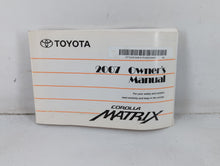 2007 Toyota Matrix Owners Manual Book Guide P/N:0199-12b33 OEM Used Auto Parts